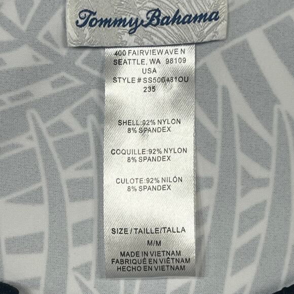 Tommy Bahama Size M Tropical Split Neck Spa Dress Swim Cover-up Activewear - Picture 7 of 8